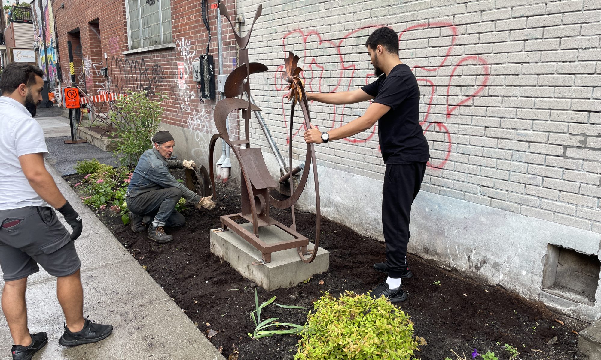 Installation de sculpture